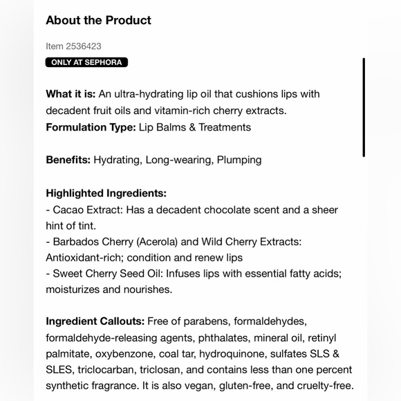 Fenty Cherry Treat Lip Oil - Picture 5 of 7